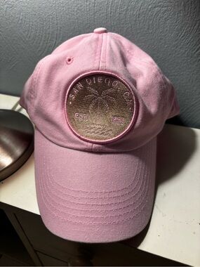 San Diego Pink Baseball Cap with Palm Patch